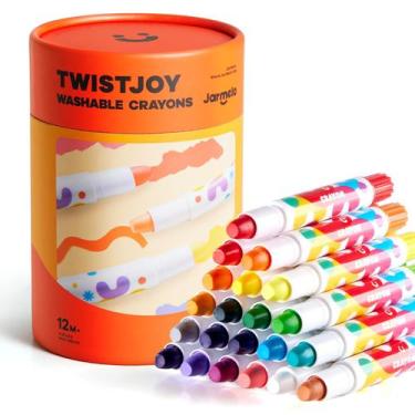 Imagem de Jumbo Crayons Jar Melo TwistJoy 24 cores para crianças pequenas