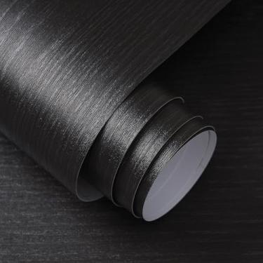 Imagem de Safiyya Papel de parede cinza para contato de madeira, papel de parede de casca e colar de nogueira espesso, papel de contato de grão de madeira real removível autoadesivo, papel de parede rústico