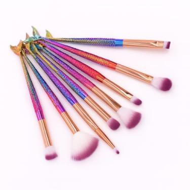 Imagem de Kit 10 Pincéis de Maquiagem Sereia- QHS