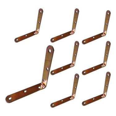 Imagem de Kit 30 Cantoneiras De Metal 10x10cm 6 Furos