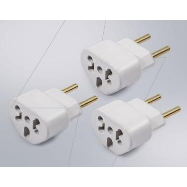 Imagem de Kit com 3 Adaptadores de Tomada Bob Love 10A/20A - Plug Benjamin Bivolt 110V/220V até 250V, Compatível com Padrão Novo e Antigo