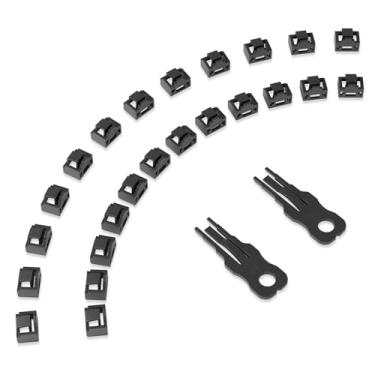 Imagem de NataLink 24 peças de bloqueio de porta RJ45 com 2 chaves, bloqueio de porta RJ45/bloqueador de poeira, tampa de proteção contra poeira RJ45, plugues de porta fêmea, dispositivos compatíveis com porta