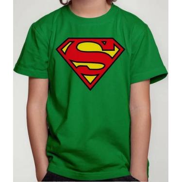 Imagem de Camiseta Camisa Infantil Juvenil Menino Menina Super mann Super Hom em