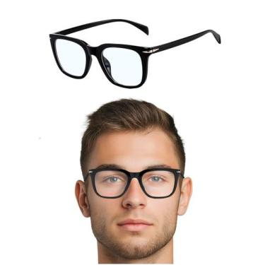 Imagem de Óculos Masculino Armação Sem Grau Proteção filtro Luz Azul Gamer Leitu