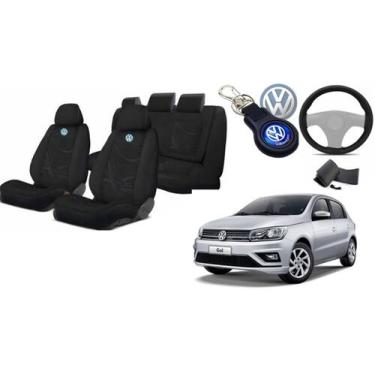 Imagem de Proteja Seus Bancos! Kit Capas Tecido Gol 2012-2022 + Capa Volante + C