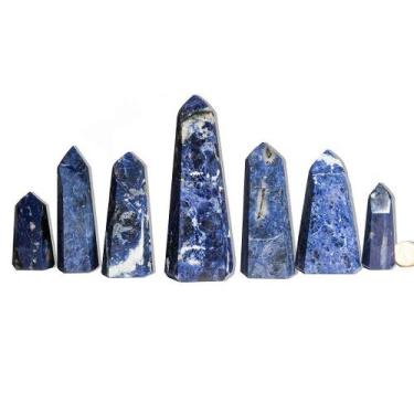 Imagem de Ponta de Sodalita Azul Lapidada - Pedra Natural Tipo C - 01 Kg - Crist