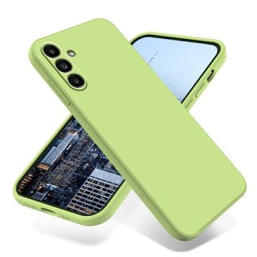 Imagem de Wousunly Compatível com Samsung Galaxy S25 FE, capa fina de silicone líquido, capa de telefone para Samsung S25 FE macia à prova de choque fofa anti-arranhões funda para proteção (verde)