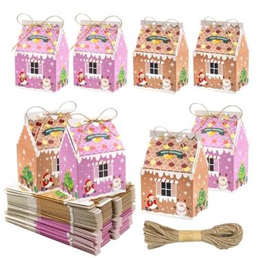 Imagem de Osonm 50 caixas de presente de Natal, pequenas caixas de presente de Natal, caixa de lembrancinha de festa de doces, para festa de casamento, chá de bebê