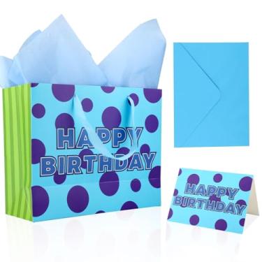 Imagem de Sacola Presente com Tema de Monstro, Sacolas de Lembrancinhas Festa Desenho Animado com Envelopes Cartões Comemorativos para Decoração Festa Aniversário Infantil