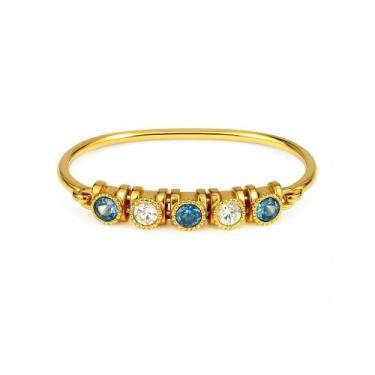 Imagem de Bracelete Multicolorido Azul - Banhado em Ouro 18k - Tri Gata Semijoia