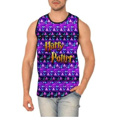 Imagem de Camiseta Regata Harry Potter Full Print Ref:388 - smoke, Preto, XG
