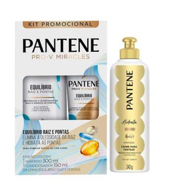 Imagem de Kit Pantene Equilíbrio Shampoo 300ml + Condicionador 150ml + Creme Par
