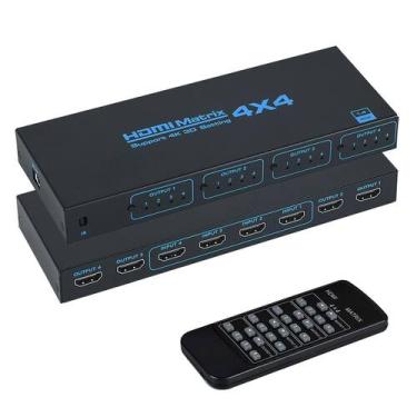 Imagem de Interruptor Matriz HDMI Groza 4x4 4K@30Hz HDMI 1.4 con Control Remoto