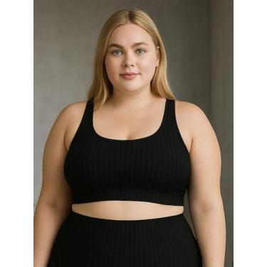 Imagem de Top de Academia Grande Plus Size New Zig 3D Liso 46 48 50- c7 NICOLE P