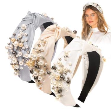 Imagem de Bandanas Ivyu Knotted Pearl para mulheres, pacote com 3