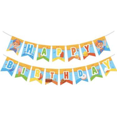 Imagem de Decorações de aniversário Treasures Gifted Blippi com banner feliz