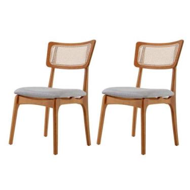 Imagem de Conjunto 2 Cadeiras De Madeira Viena Luna/cinamomo Imbuia - MODERNA