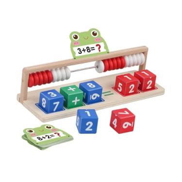 Imagem de simhoa Ábaco de madeira para crianças, jogo de matemática, brinquedo, educação infantil, pré-escola, quadro de contagem, brinquedo de contagem para jardim de