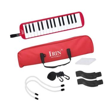 Imagem de Colaxi infantil com estojo, apresentações em grupo com pano de limpeza, brinquedo musical de teclado, fácil de tocar para crianças, estudantes, Vermelho