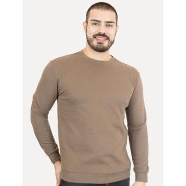 Imagem de Moletom Dixen Masculino Crewneck Liso Marrom-Masculino