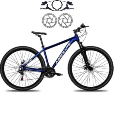 Imagem de Bicicleta Aro 29 Absolute Nero 5 24 Veocidades MTB Aluminio Freio Hidráulico Suspensão 80mm (Azul Marinho, 17)