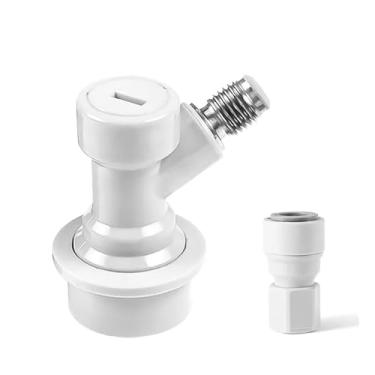 Imagem de Fabricação caseira de cerveja Homebrew Ball Lock Disconnect with Push-fit Fitting,3/8'' Push-in Quick Joint Beer Keg Dispenser Simple Connector Acessórios para vinho(Gas ball lock)