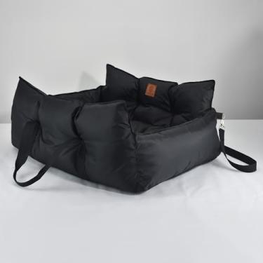 Imagem de Cama de viagem Transporte PET Petbuco Veículos Com Almofada Para Cachorros e Gatos (Preto 60x55x28)