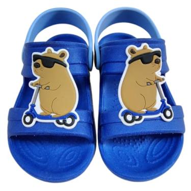 Imagem de Sandália Papete Infantil Menino Leve, Macia e Antiderrapente Dulupe (BR, Bebê, Faixa Numérico, 25, 26)