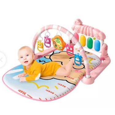 Imagem de Tapete Bebê De Atividades Musical Com Piano Interativo Rosa