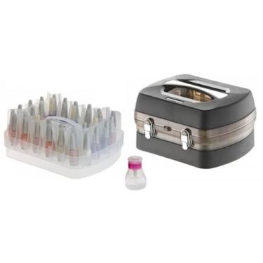 Imagem de Maleta Para 34 Esmaltes Profissional Esmaltebag Porta Acetona Preta Do