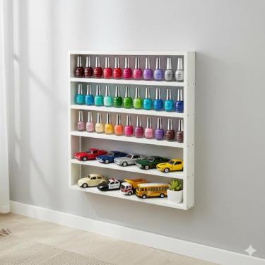 Imagem de Nicho Expositor de Coleção e Esmaltes Branco Cód.1203 - KLITHOVIT DECO