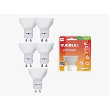 Imagem de 5 Lâmpada Led Dicróica Mr16 4W Bivolt Gu10 6500k