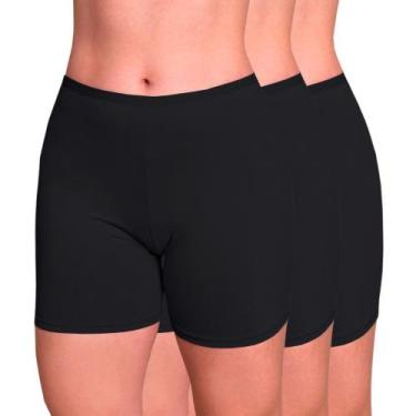 Imagem de Kit 3 Short Lingerie Anagua Confortável Sexy Roupa Íntima Feminina - S