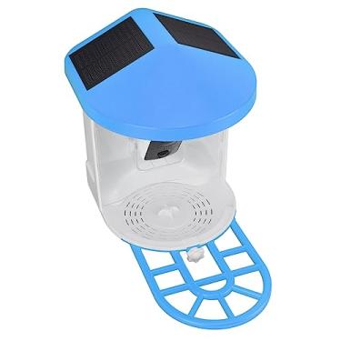 Imagem de Generic Câmera de Observação de Pássaros, Alimentador de Pássaros Sem Fio Bidirecional, Alimentado por Energia Solar, Visão Noturna à Prova d'água, 1080p para Jardim (Azul)