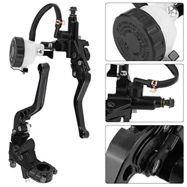 Imagem de ZJchao Alavanca de Freio de Motocicleta, Cilindro Mestre de Embreagem de Freio de Motocicleta 7/8"" 22mm Kit de Alavanca de Guiador de Alumínio CNC Com Reservatório de Fluido para Bicicletas