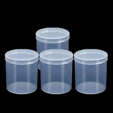 Imagem de 4 peças de suporte de esponja de maquiagem estojo de armazenamento de plástico transparente para viagem em casa organização de cosméticos ferramentas de beleza portáteis, caixa alta