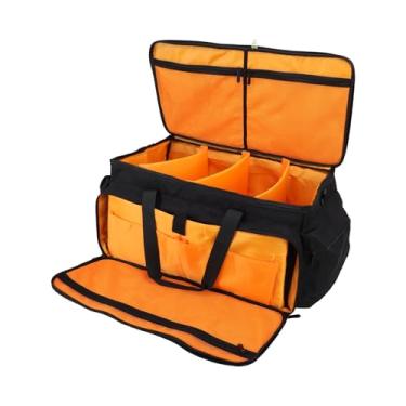Imagem de Diydeg Bolsa para Controlador de DJ, Maleta de Transporte Portátil para Equipamento de DJ Com Divisórias Removíveis Alça Inferior Antiderrapante, Bolsa de Arquivo para Cabo de DJ para