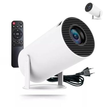 Imagem de Mini Projetor Portátil HY300 Support Full HD 4K Android 13 Wi-Fi 6 Bluetooth 5.1 160 ANSI Lumens Ajuste Automático Trapézio Suporte Giratório 180° Leve para Quarto/Sala/Externas
