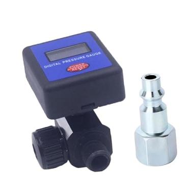 Imagem de oshhni Regulador de ar para pulverizador de tinta, medidor de 0 a 1 MPa, ferramenta pneumática, fácil instalação, display digital preciso,