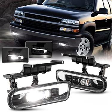 Imagem de Luz de neblina LED 45W com DRL compatível com Chevy Silverado 1999-2002 1500 2500, 2000-2001 Silverado 3500, Chevrolet Suburban Tahoe, 2000-2006, 2000-2006