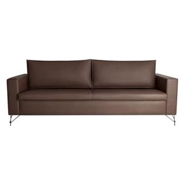 Imagem de Sofá 3 Lugares Adrian Veludo Marrom 230 cm