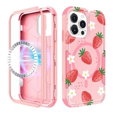 Imagem de LISEVO Capa para iPhone 11 Pro - Compatível com MagSafe Women Cute Girls Capa protetora magnética morango feminino Kawaii resistente à prova de choque Funda para iPhone 11 Pro 5,8 polegadas
