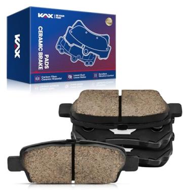 Imagem de KAX Pastilhas de freio traseiras de cerâmica adequadas para Jeep Patriot 2007-2017, Jeep Compass 2007-2017, Dodge Avenger 2008-2014, Chrysler 200 2011-2014, Dodge Caliber 2007-2012 4 peças de