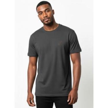 Imagem de Camiseta lisa masculina reta manga curta com elastano 59016-Masculino