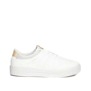 Imagem de Tênis Infantil Menina Pink Cats Casual Básico Branco 33