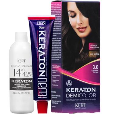 Imagem de Keraton, Coloração, Demi Color, 40 g + 80ml, Nº 3.0 Castanho Escuro