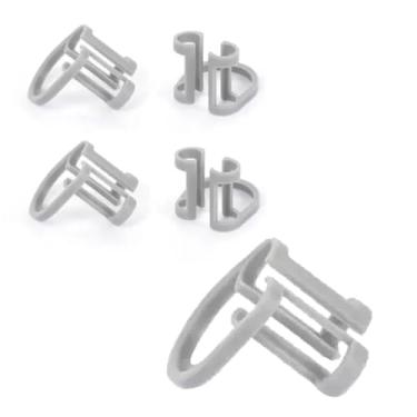 Imagem de Clips Posicionador de Algodão, Cinza, Kit com 5 Unidades, para Procedimentos Odontológicos