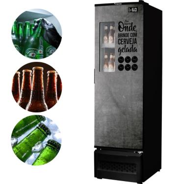 Imagem de Cervejeira Vertical Conservador 284 Litros Porta Adesivada Com Visor VCFC284D Fricon