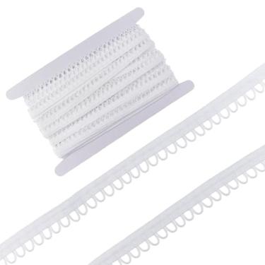 Imagem de letsinstyle Laço de botão de espartilho de 10 metros, acabamento de fita de botão de 0,6 polegada com laços elásticos de botão, laços de botões de espartilho para costurar vestidos de noiva de