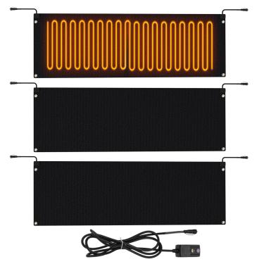 Imagem de MEASUREMAN Tapete de derretimento de neve, tapete de passarela externa aquecido elétrico para calçadas e decks, antiderrapante, 50 x 152 cm
